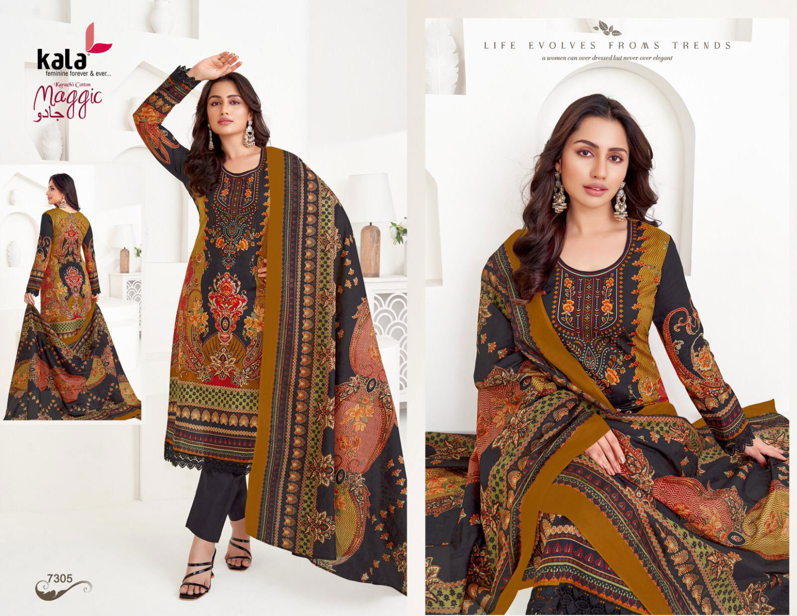 Kala Maggic Vol 22 Karachi Cotton Dress Material Collection